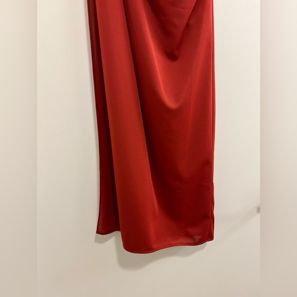 🍁Boston Proper Sangria One Shoulder Asymmetrical Dress - Picture 6 of 9